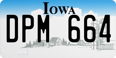 IA license plate DPM664
