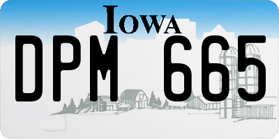 IA license plate DPM665