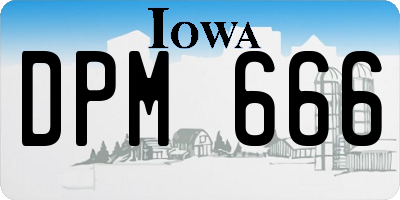 IA license plate DPM666