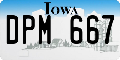 IA license plate DPM667