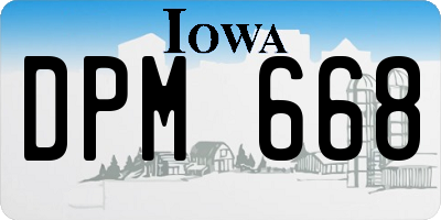IA license plate DPM668