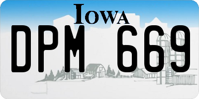 IA license plate DPM669