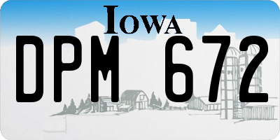 IA license plate DPM672