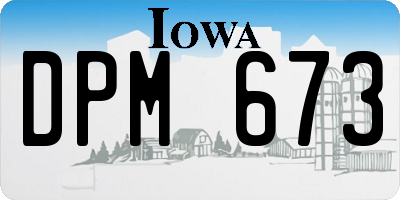 IA license plate DPM673