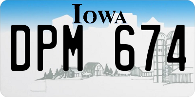IA license plate DPM674