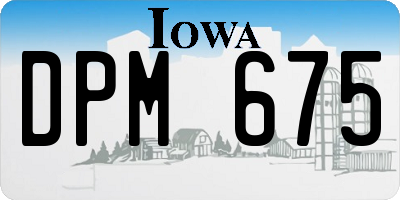 IA license plate DPM675