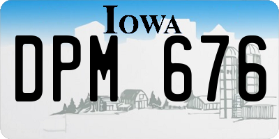 IA license plate DPM676