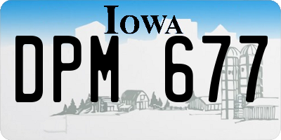 IA license plate DPM677