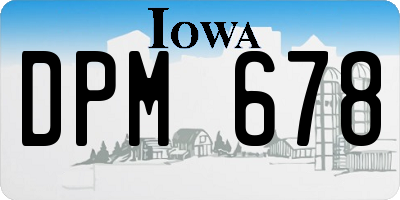 IA license plate DPM678