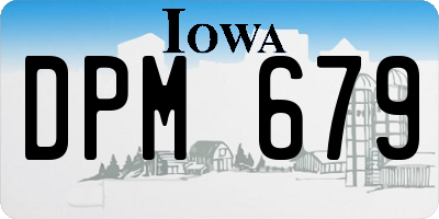 IA license plate DPM679