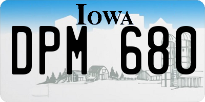 IA license plate DPM680