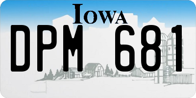 IA license plate DPM681