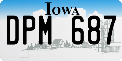 IA license plate DPM687