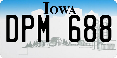 IA license plate DPM688