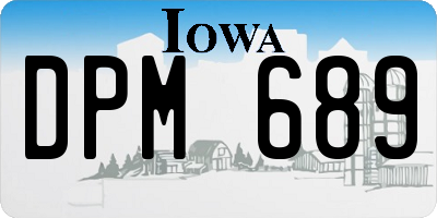 IA license plate DPM689