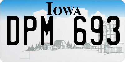IA license plate DPM693
