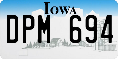 IA license plate DPM694