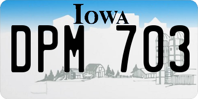 IA license plate DPM703