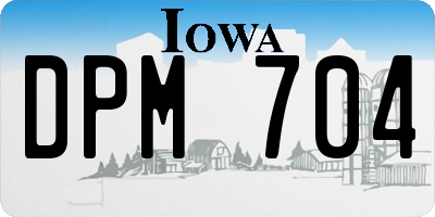 IA license plate DPM704