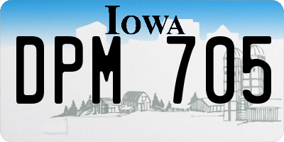 IA license plate DPM705