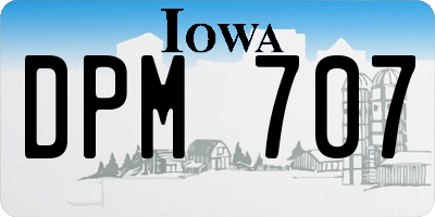 IA license plate DPM707