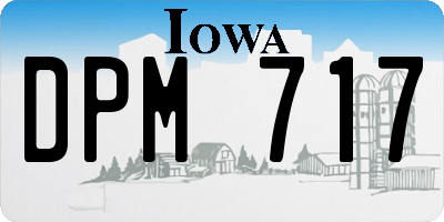 IA license plate DPM717