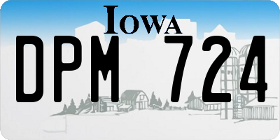 IA license plate DPM724