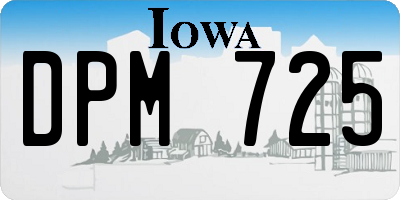 IA license plate DPM725
