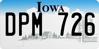 IA license plate DPM726