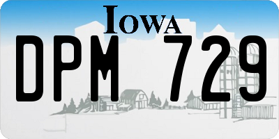 IA license plate DPM729