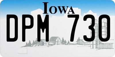 IA license plate DPM730