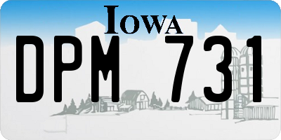 IA license plate DPM731