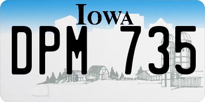 IA license plate DPM735
