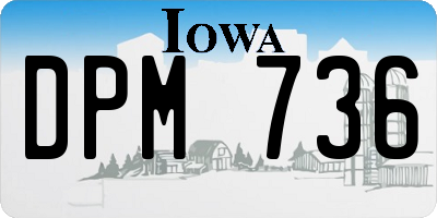 IA license plate DPM736
