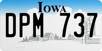 IA license plate DPM737