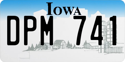 IA license plate DPM741