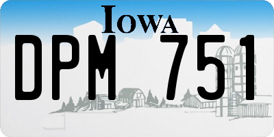 IA license plate DPM751