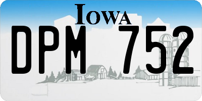 IA license plate DPM752
