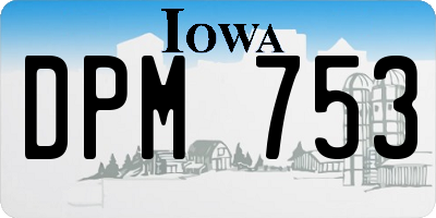 IA license plate DPM753