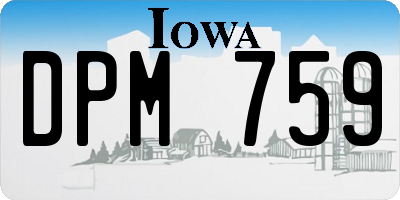 IA license plate DPM759
