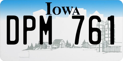 IA license plate DPM761
