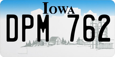 IA license plate DPM762