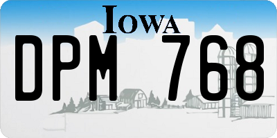 IA license plate DPM768