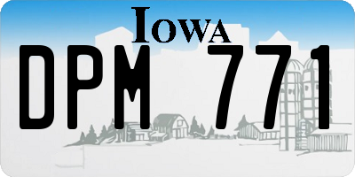 IA license plate DPM771