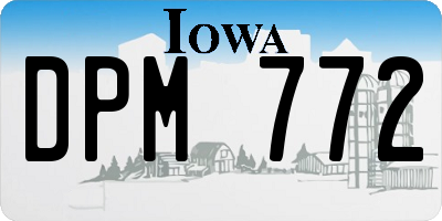 IA license plate DPM772
