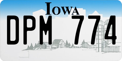 IA license plate DPM774