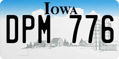 IA license plate DPM776