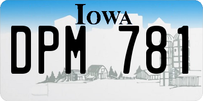 IA license plate DPM781