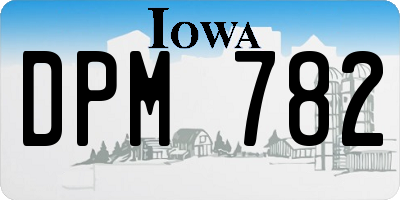 IA license plate DPM782