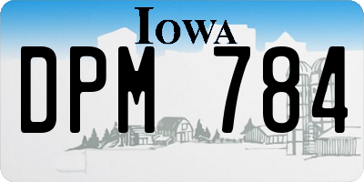 IA license plate DPM784